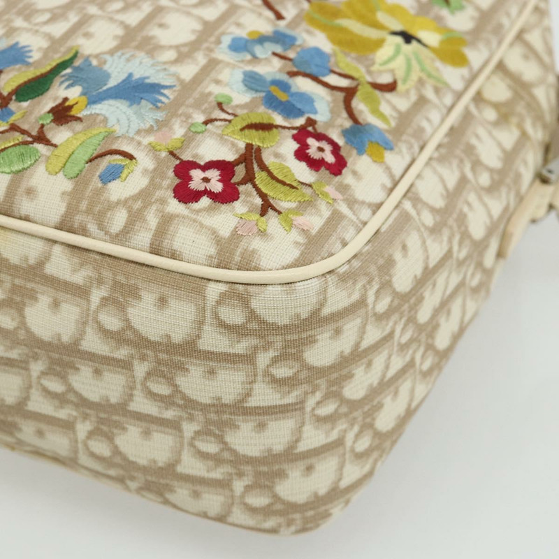 【日本直送】Christian Dior Trotter帆布肩背包 PVC 米色 銀色 正品 177979A-8