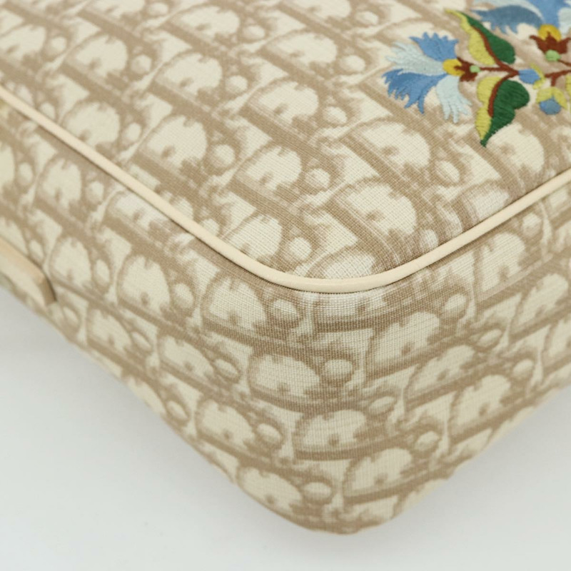 【日本直送】Christian Dior Trotter帆布肩背包 PVC 米色 銀色 正品 177979A-13