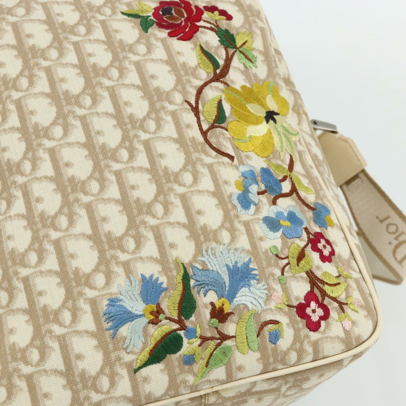 【日本直送】Christian Dior Trotter帆布肩背包 PVC 米色 銀色 正品 177979A-16