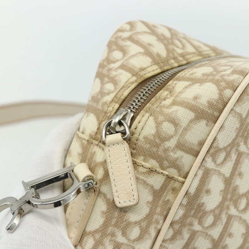 【日本直送】Christian Dior Trotter帆布肩背包 PVC 米色 銀色 正品 177979A-17