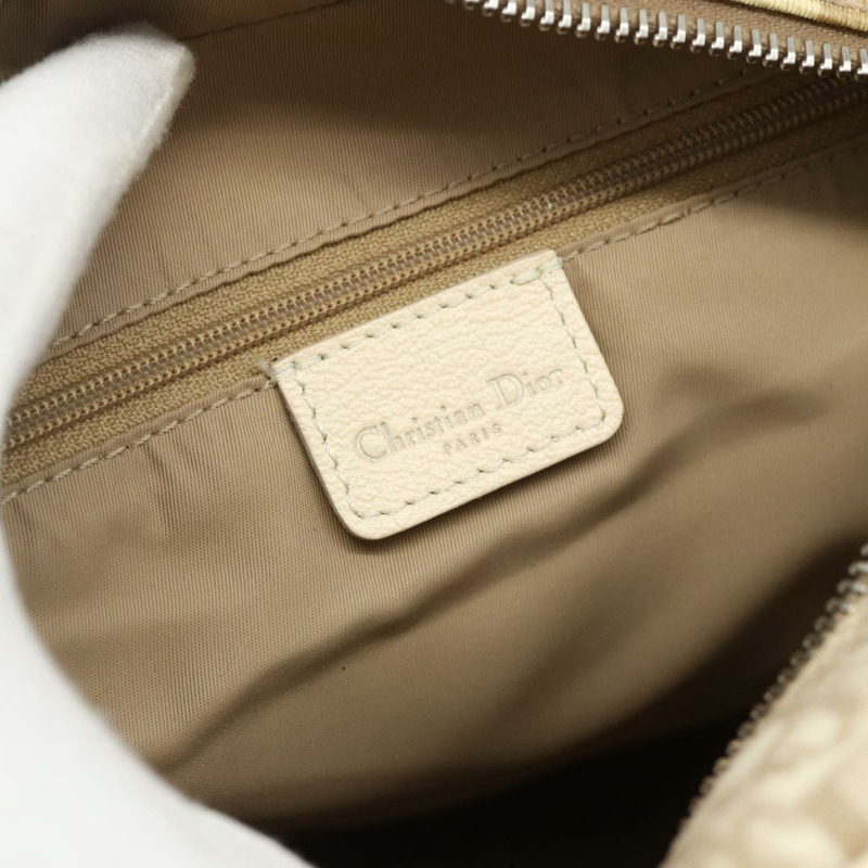 【日本直送】Christian Dior Trotter帆布肩背包 PVC 米色 銀色 正品 177979A-18