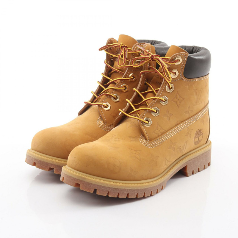 路易威登 LV Timberland 6吋 Ancre 靴子 1AD72V 皮革 米棕色 二手 6-0