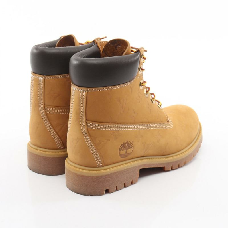 路易威登 LV Timberland 6吋 Ancre 靴子 1AD72V 皮革 米棕色 二手 6-1