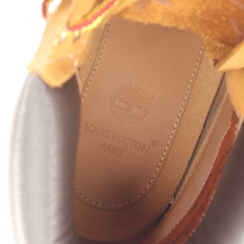 路易威登 LV Timberland 6吋 Ancre 靴子 1AD72V 皮革 米棕色 二手 6-4