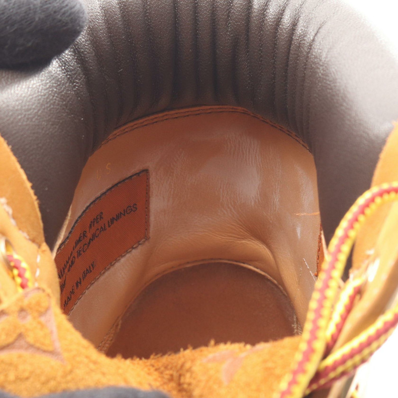 路易威登 LV Timberland 6吋 Ancre 靴子 1AD72V 皮革 米棕色 二手 6-6