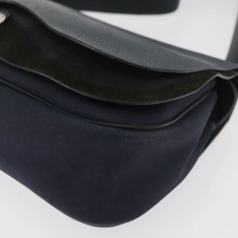 【日本直送】愛馬仕 Sac Colorado MM 單肩包 皮革 海軍藍 銀色 正品 bs34970V-14