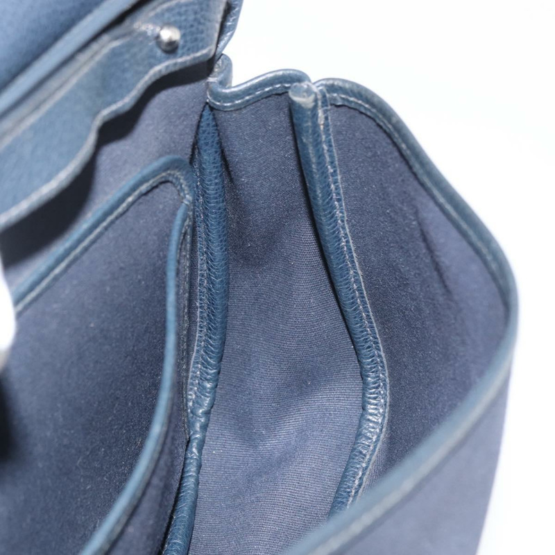 【日本直送】愛馬仕 Sac Colorado MM 單肩包 皮革 海軍藍 銀色 正品 bs34970V-21
