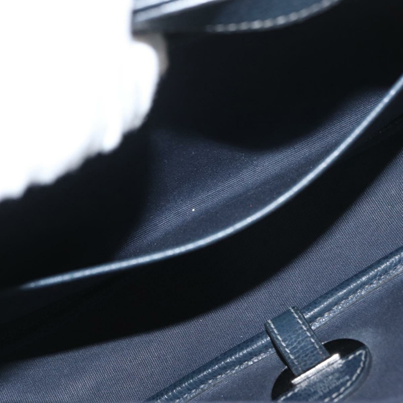 【日本直送】愛馬仕 Sac Colorado MM 單肩包 皮革 海軍藍 銀色 正品 bs34970V-22