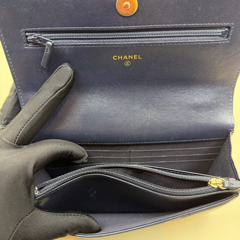 香奈儿 Chanel 黑金羊皮19bag woc羊皮 流浪斜挎包 底19cm-7