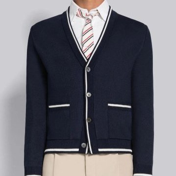 💎Han's house精品服飾💎 Thom Browne TB 絲綢 混棉 針織 開衫 外套 男女共穿  現貨3 4 原價68000-2