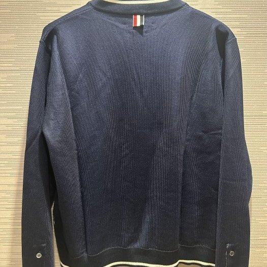 💎Han's house精品服飾💎 Thom Browne TB 絲綢 混棉 針織 開衫 外套 男女共穿  現貨3 4 原價68000-4