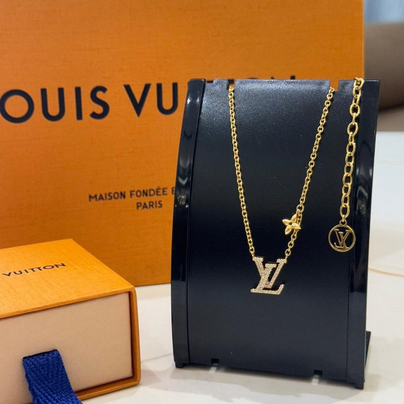*SHIHNA名牌精品* LV M00596 Iconic 經典LOGO造型花卉吊墜水鑽項鍊-0