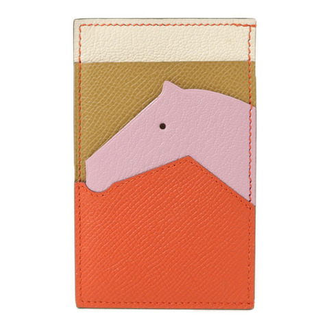HERMES Epsom皮革Les Petits Chevaux卡片套