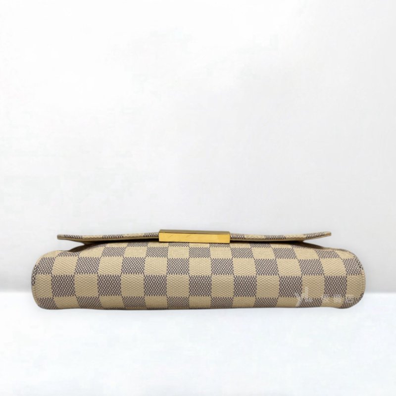 S5457-LV 白棋盤格Favorite MM鍊條斜背包N41275-4
