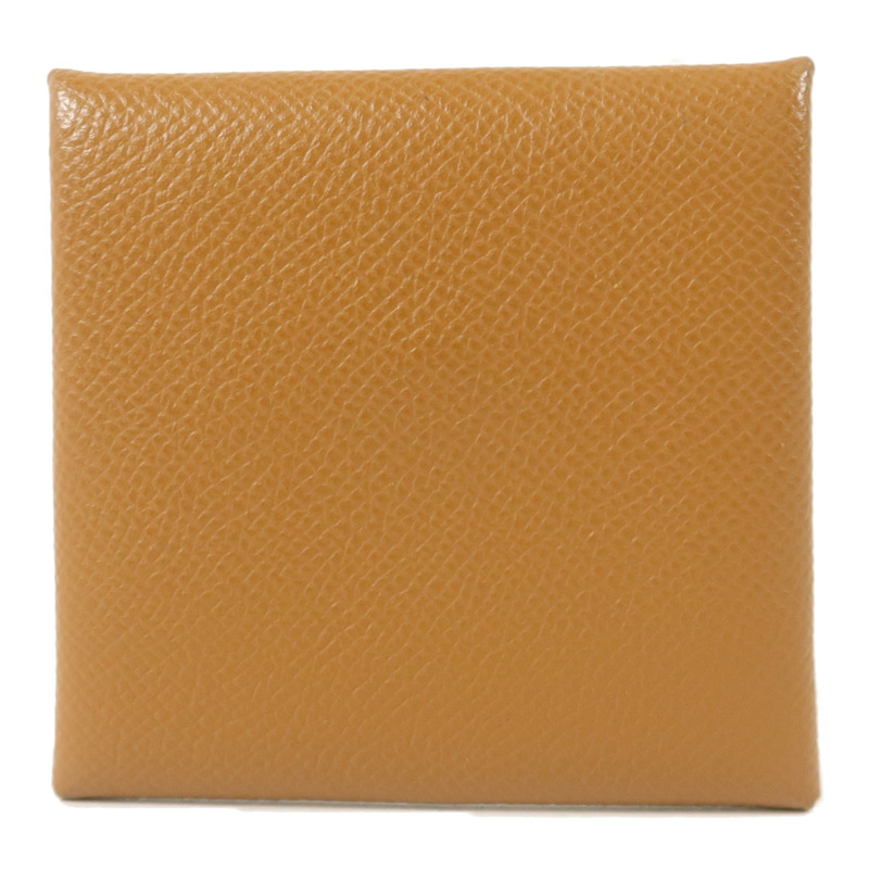 HERMES Epsom皮革Bastia零錢包Gold-1