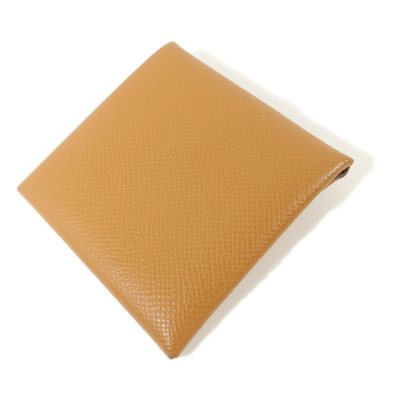 HERMES Epsom皮革Bastia零錢包Gold-3