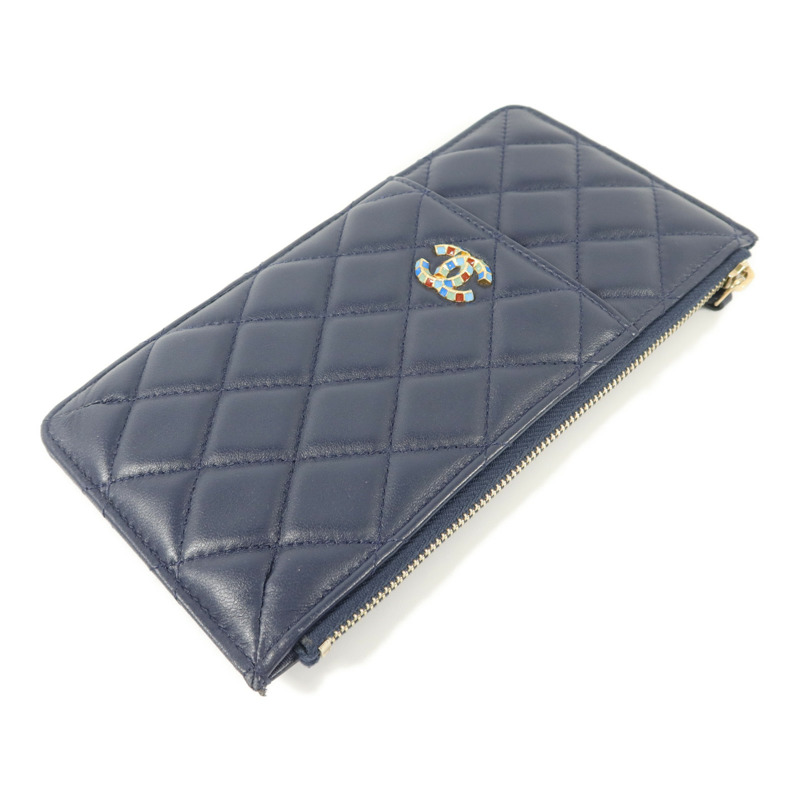 CHANEL 羊皮皮革Classic Phone Pouch with Zipper長錢包-2