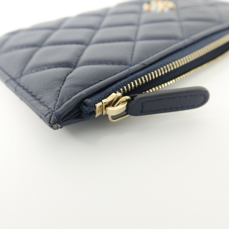 CHANEL 羊皮皮革Classic Phone Pouch with Zipper長錢包-8