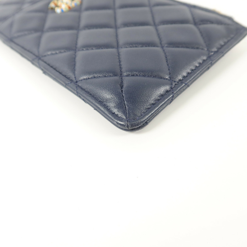 CHANEL 羊皮皮革Classic Phone Pouch with Zipper長錢包-9