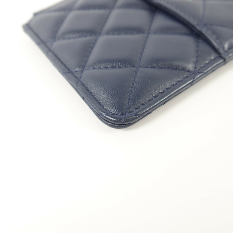 CHANEL 羊皮皮革Classic Phone Pouch with Zipper長錢包-10