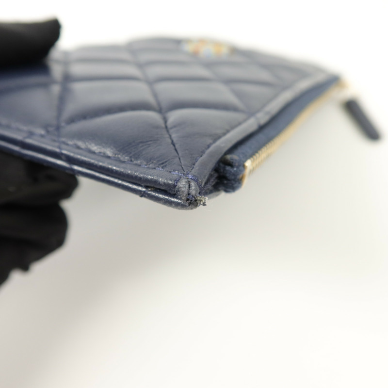 CHANEL 羊皮皮革Classic Phone Pouch with Zipper長錢包-13