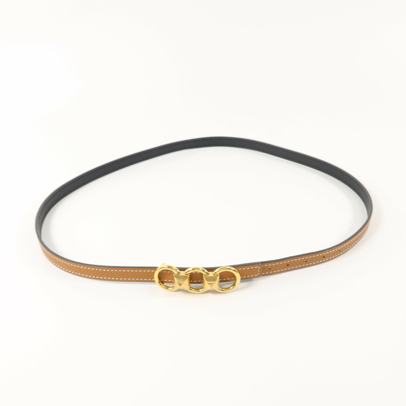 HERMES Epsom皮革Belt皮帶Gold-5