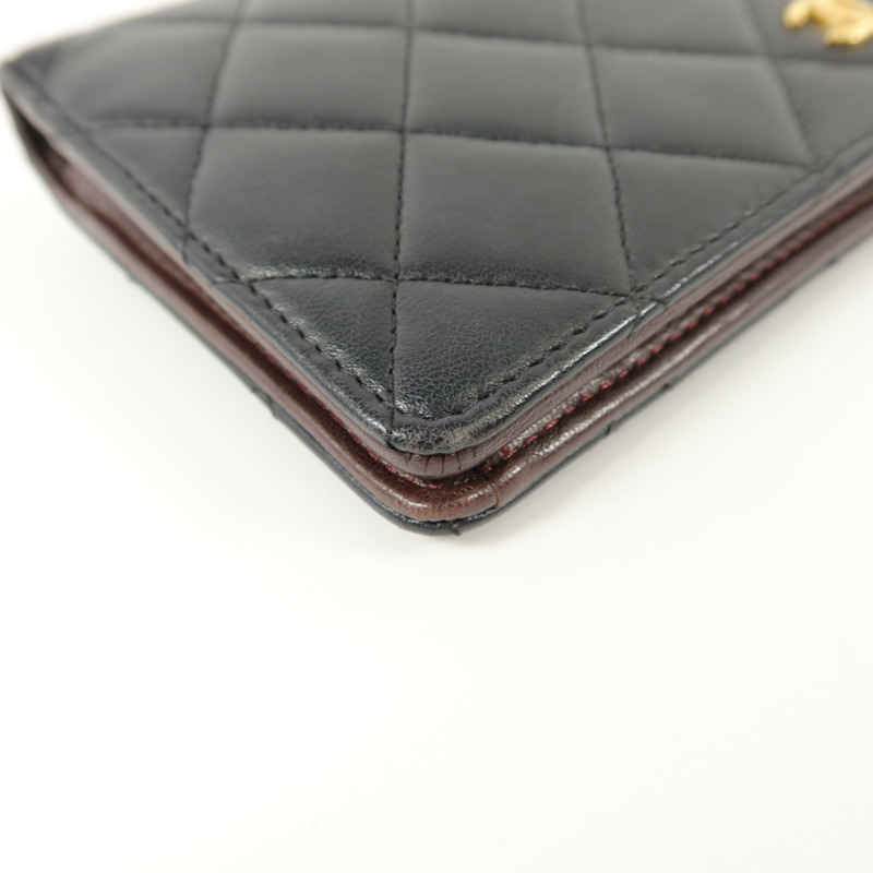 CHANEL 羊皮皮革Long Bifold Wallet長錢包-11