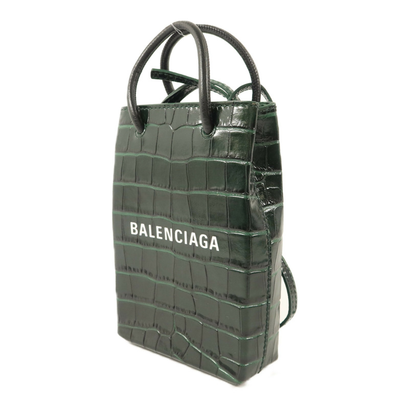 BALENCIAGA 牛皮皮革Shopping Phone Holder手挽肩背兩用袋-2