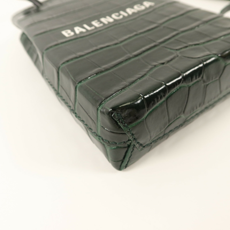 BALENCIAGA 牛皮皮革Shopping Phone Holder手挽肩背兩用袋-13