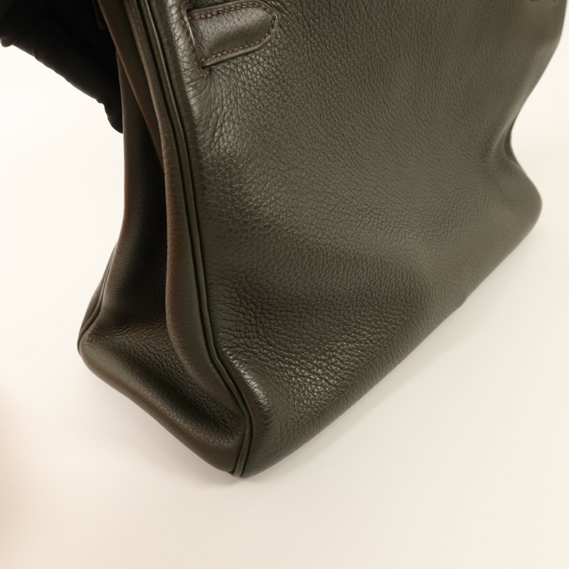 HERMES Clemence皮革Kelly 32手挽袋Vert de Gris-18