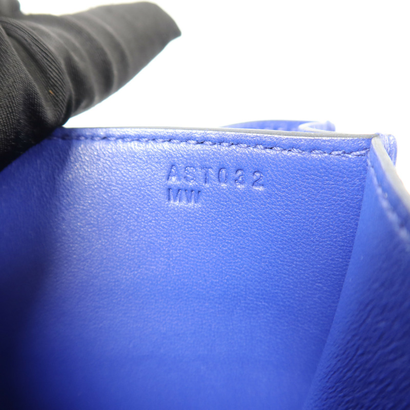 HERMES Tadelakt皮革Constance Mini肩背袋Bleu Electrique-6