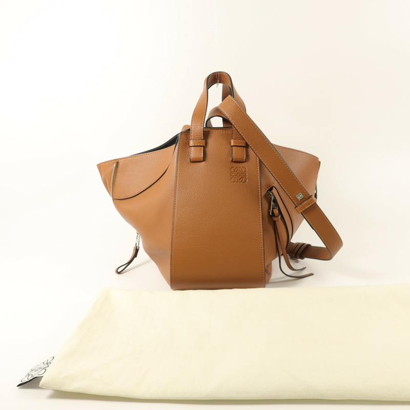 LOEWE 牛皮皮革Hammock Medium手挽肩背兩用袋-8