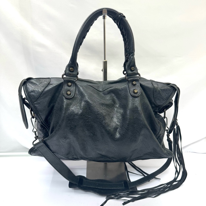 BALENCIAGA 黑色機車包 115748-1