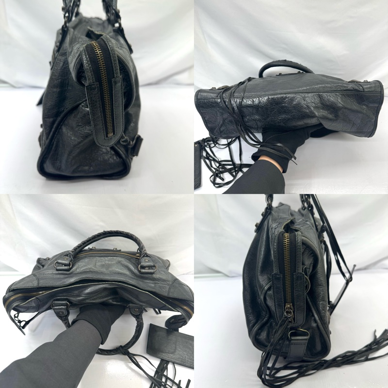 BALENCIAGA 黑色機車包 115748-3