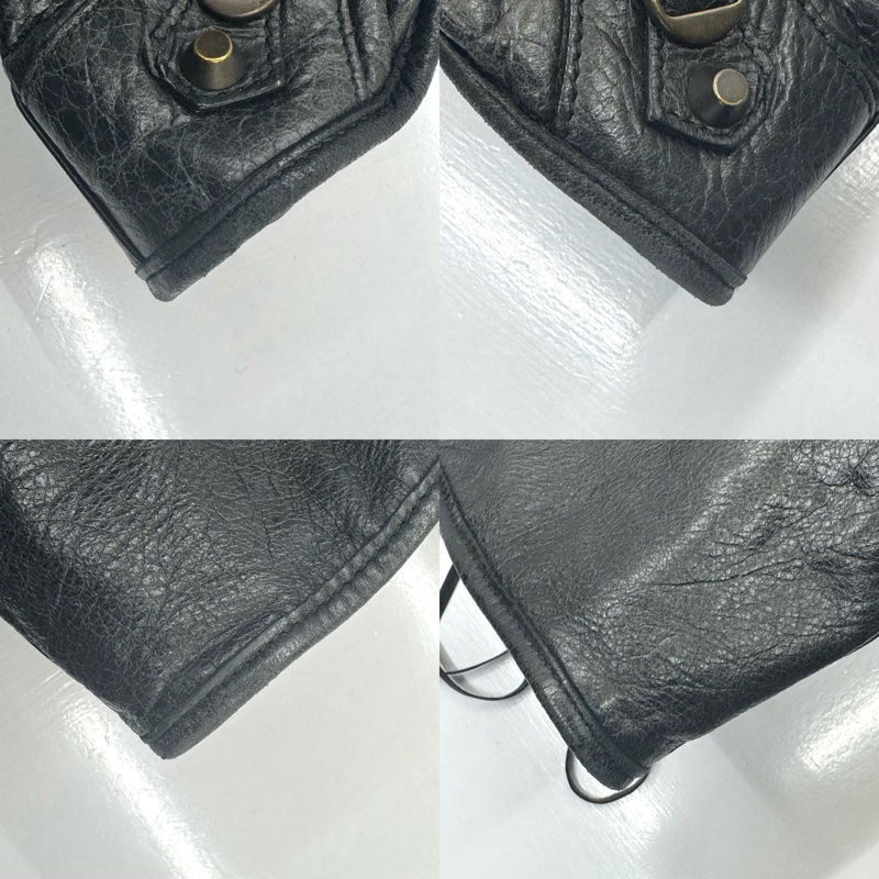 BALENCIAGA 黑色機車包 115748-4