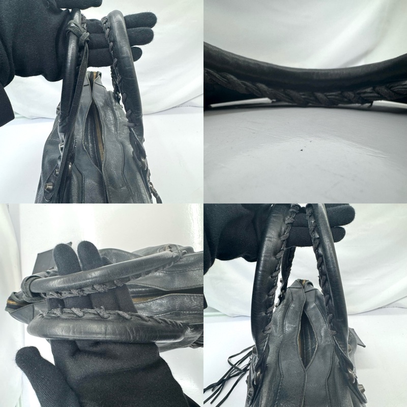 BALENCIAGA 黑色機車包 115748-5
