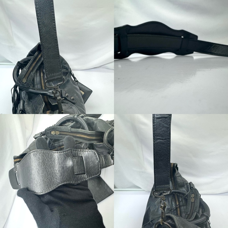 BALENCIAGA 黑色機車包 115748-6