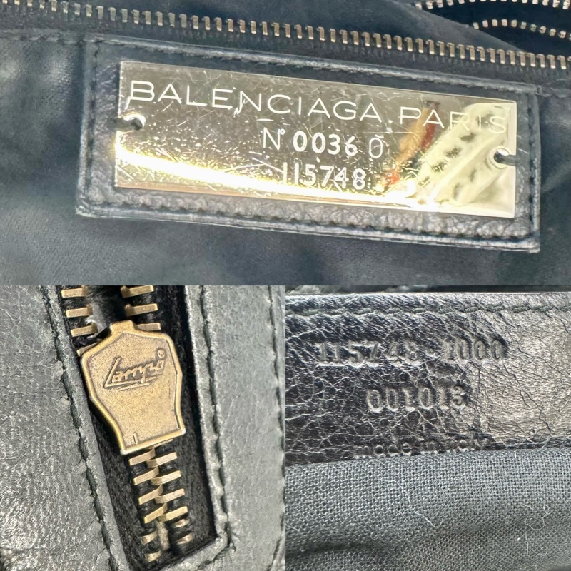 BALENCIAGA 黑色機車包 115748-8