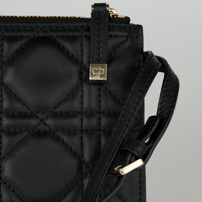 KESH 凱仕國際精品【金屬吊飾、優雅日常托特】DIOR Toujours Small 迪奧小型手提包｜黑色籐格紋小牛皮｜金扣-18