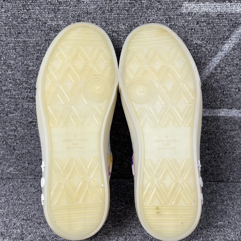 LouisVuitton 路易威登 白色皮面水墨扎染板鞋42.5碼🧡-7