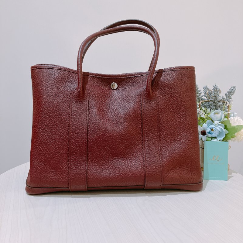 TK2050 Hermes 愛馬仕中號花園派對手拿包包 Garden Party 36 Negonda Rouge H-2
