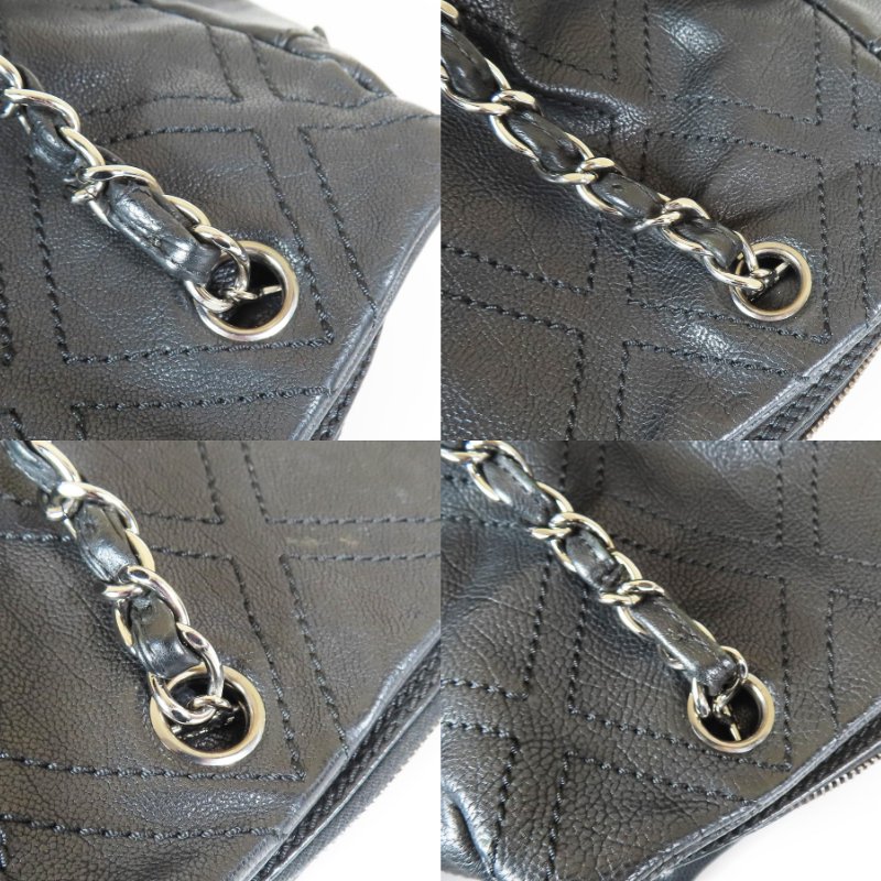【巴黎站二手名牌專賣店】＊現貨＊CHANEL香奈兒真品＊黑牛皮銀雙C三層肩背包-5