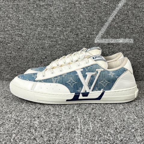 LouisVuitton 路易威登 藍色牛仔查理板鞋43碼🧡