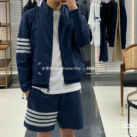 💎Han's house精品服飾💎THOM BROWNE TB 四槓 尼龍 海灘 短褲  現貨4 原價34400