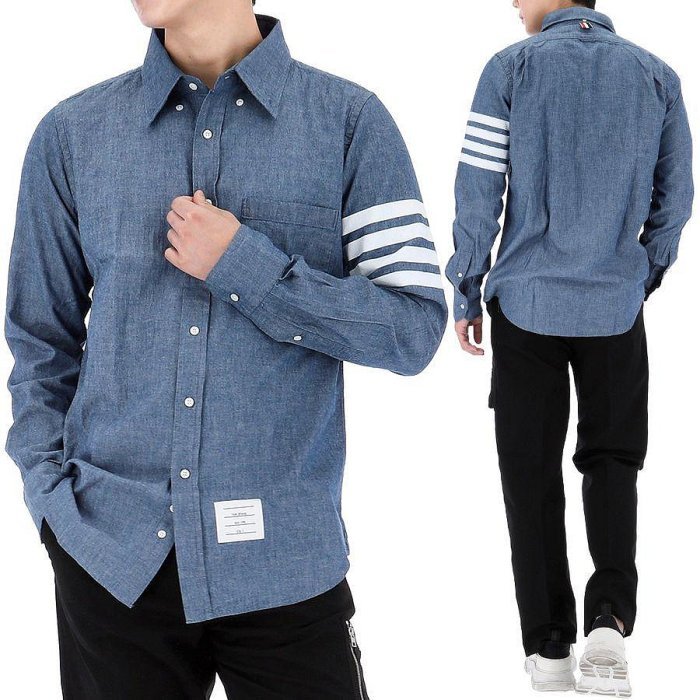 💎Han's house精品服飾💎 Thom BROWNE TB 4槓 長 襯衫 義大利製 現貨4原價25100-0