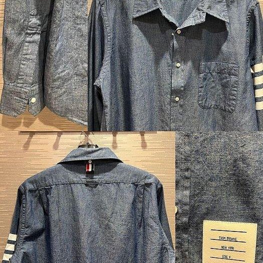 💎Han's house精品服飾💎 Thom BROWNE TB 4槓 長 襯衫 義大利製 現貨4原價25100-3