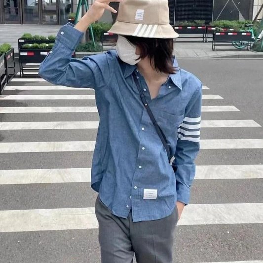 💎Han's house精品服飾💎 Thom BROWNE TB 4槓 長 襯衫 義大利製 現貨4原價25100-4
