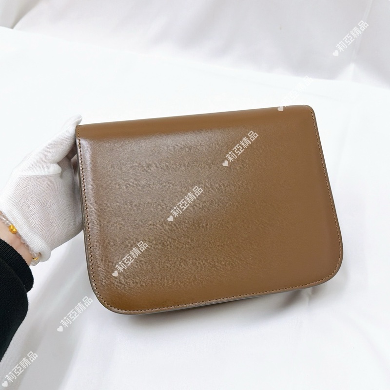 莉亞精品♡ Celine teen box 棕色 二手美包-3