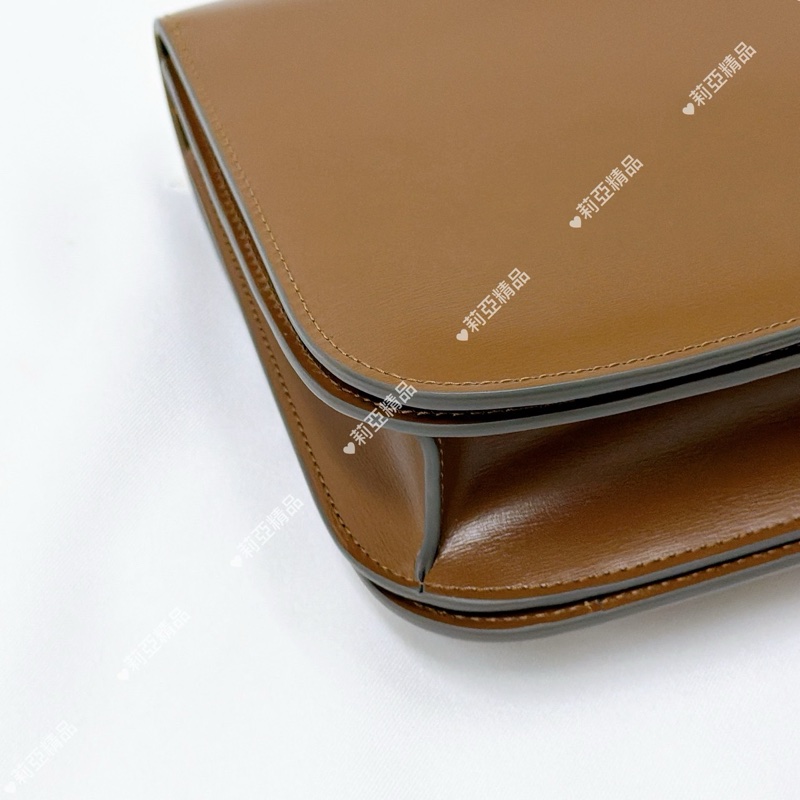 莉亞精品♡ Celine teen box 棕色 二手美包-10