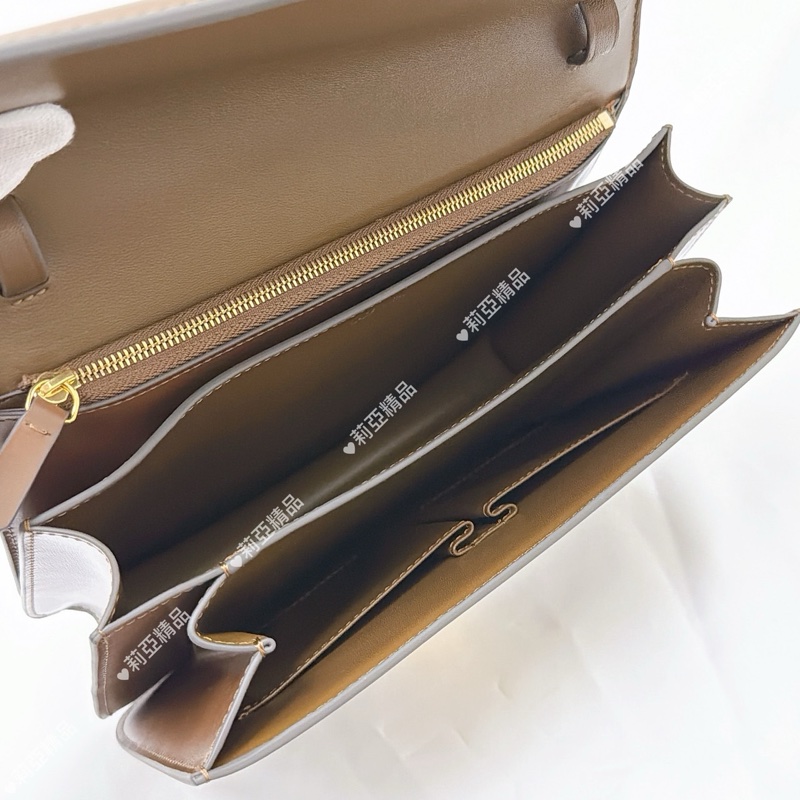 莉亞精品♡ Celine teen box 棕色 二手美包-13